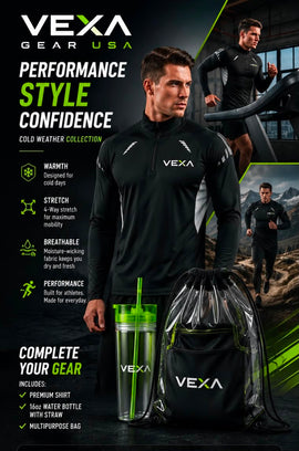 VEXA1/4 Zip Long Sleeve Compression Shirts