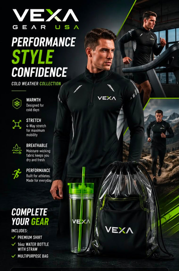 VEXA1/4 Zip Long Sleeve Compression Shirts