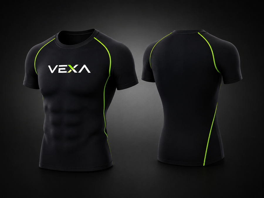 VEXA Race Performance Tee – Black/Green + Premium Tumbler Bundle