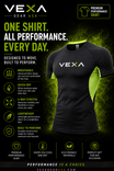 VEXA Men's Performance Compression T-Shirt | Quick-Dry Athletic Gym & Running Shirt
