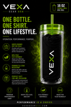 VEXA Race Performance Tee – Black/Green + Premium Tumbler Bundle