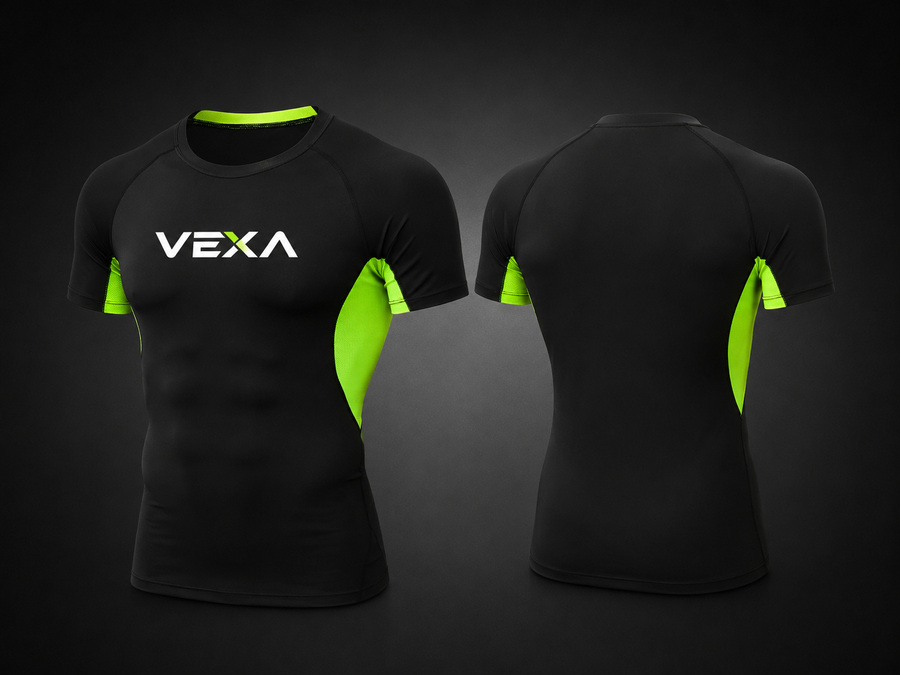 VEXA Men's Performance Compression T-Shirt | Quick-Dry Athletic Gym & Running Shirt