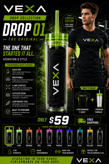 VEXA Men's Performance Compression T-Shirt | Quick-Dry Athletic Gym & Running Shirt
