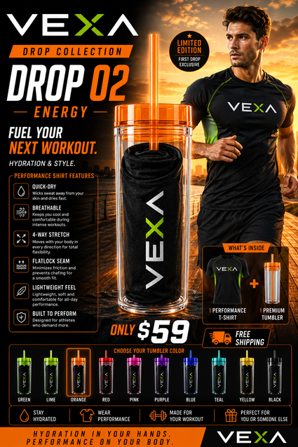 VEXA Men's Performance Compression T-Shirt | Quick-Dry Athletic Gym & Running Shirt